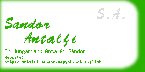 sandor antalfi business card